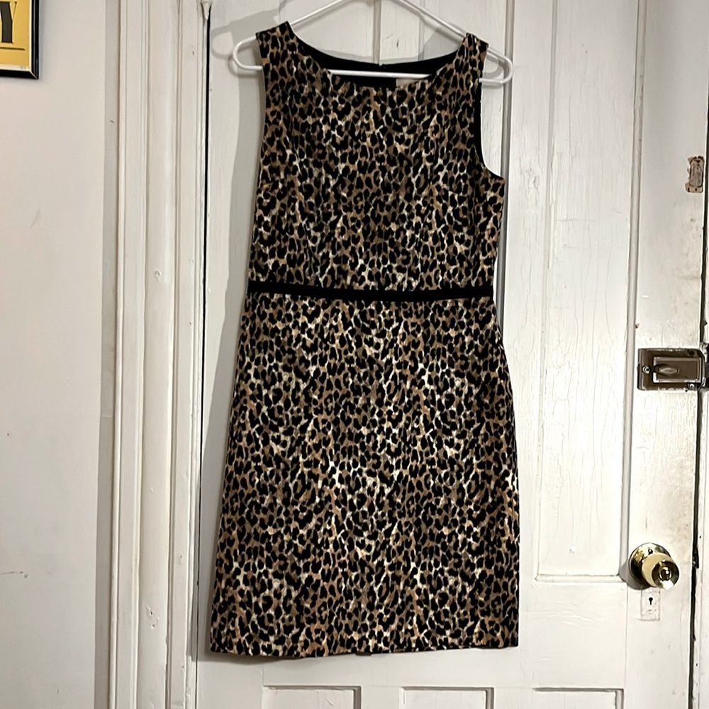Leopard a-line shift dress